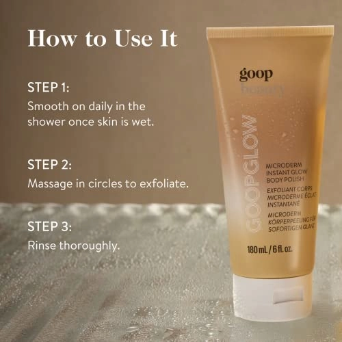 goop Beauty Microderm Body Polish | Exfoliating Body Scrub & Foaming Cleanser for Glowing Skin | Exfoliating Salts and Kakadu Plum Seed Oil for Skin Hydration | Inspired by Microdermabrasion | 6 fl oz
