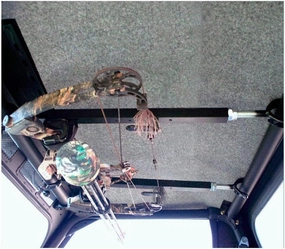 GREAT DAY Quick-Draw Overhead Single/Double Bar Bow Rack - Black Powder-Coated Finish - 1 Bow