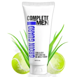 Groin Guard Anti Chafing Cream: Talc Free, Aluminum Free, Natural Odor Control Cream for Men, Non Greasy, Cool & Dry, Friction Defense, Chafe Protect for Private Parts
