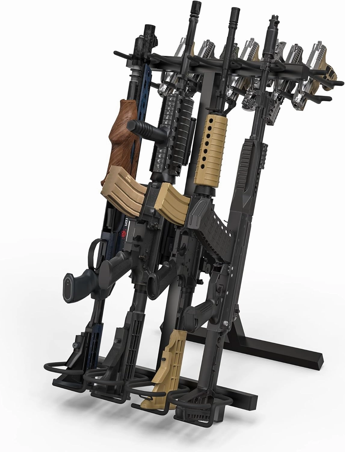 Gun Rack, Portable Folding Rifle Rack Stand, Freestanding Indoor Gun Racks, Outdoor Gun Rack Stand for Shooting & Hunting Range