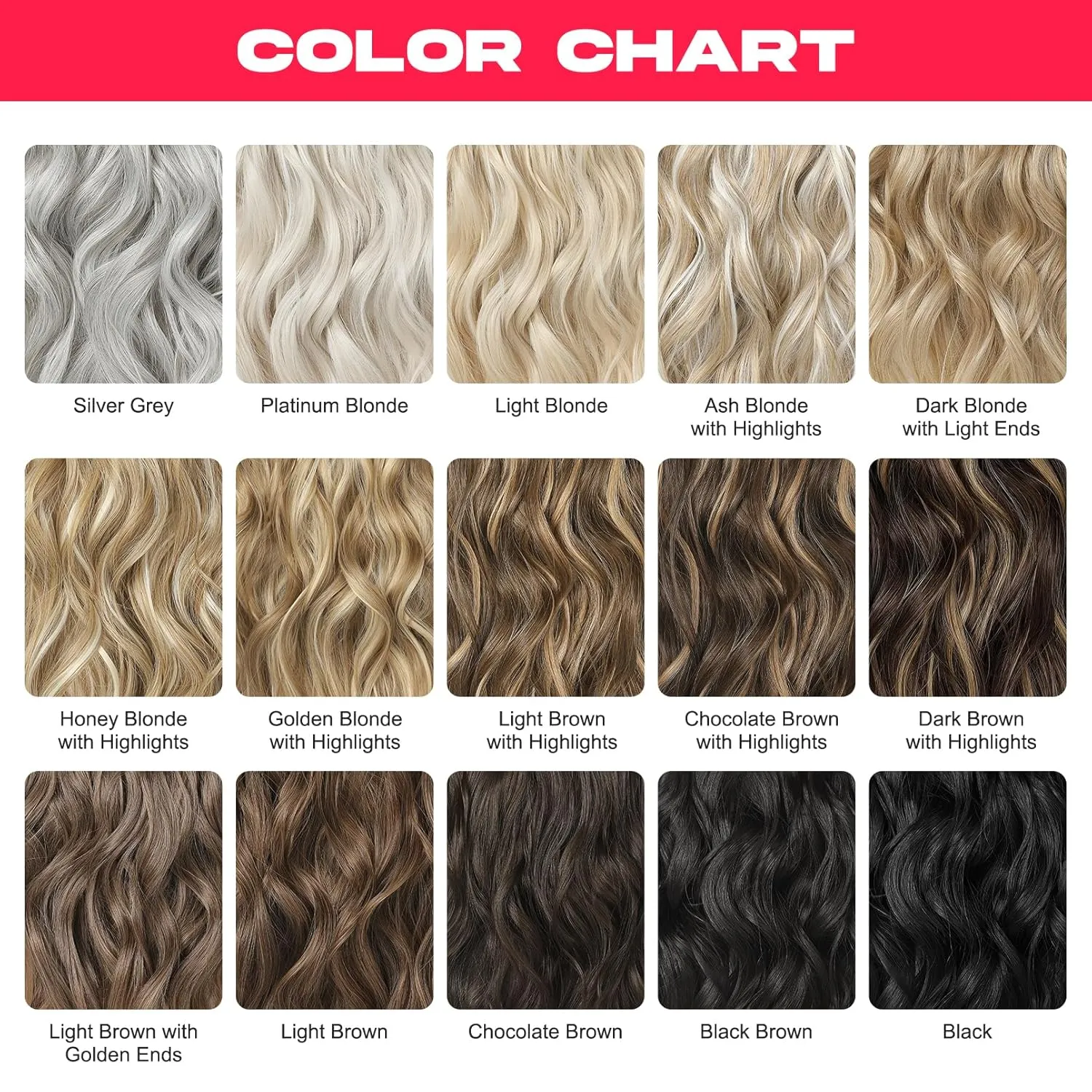 Hair Extensions, 14" Short Clip in Hair Extensions 4PCS Beach Wave Blonde Natural Soft Synthetic Hairpiece for Women - Ash Blonde with Highlights