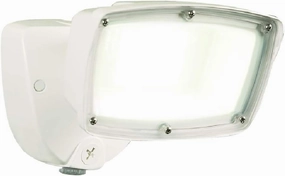 HALO FSL White Outdoor Integrated LED Dusk to Dawn Single Head Flood Light with Selectable Color Temperature, 5800 Lumens
