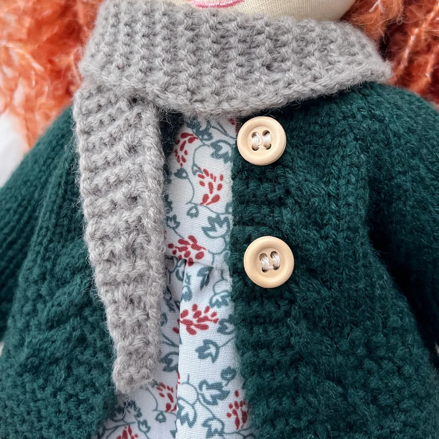 Handmade Waldorf Doll- Diana 12", Soft Girl Rag Doll with Cute Stuffed Plush, Ideal First Doll for Babies & Toddlers