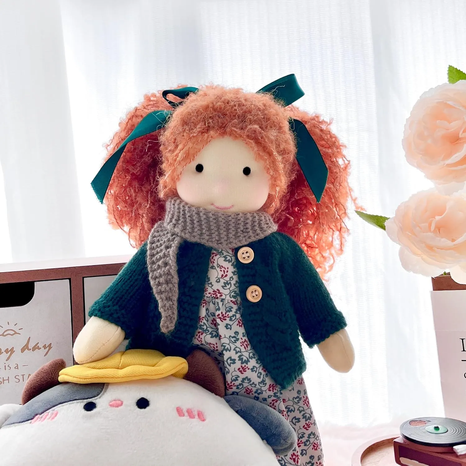 Handmade Waldorf Doll- Diana 12", Soft Girl Rag Doll with Cute Stuffed Plush, Ideal First Doll for Babies & Toddlers
