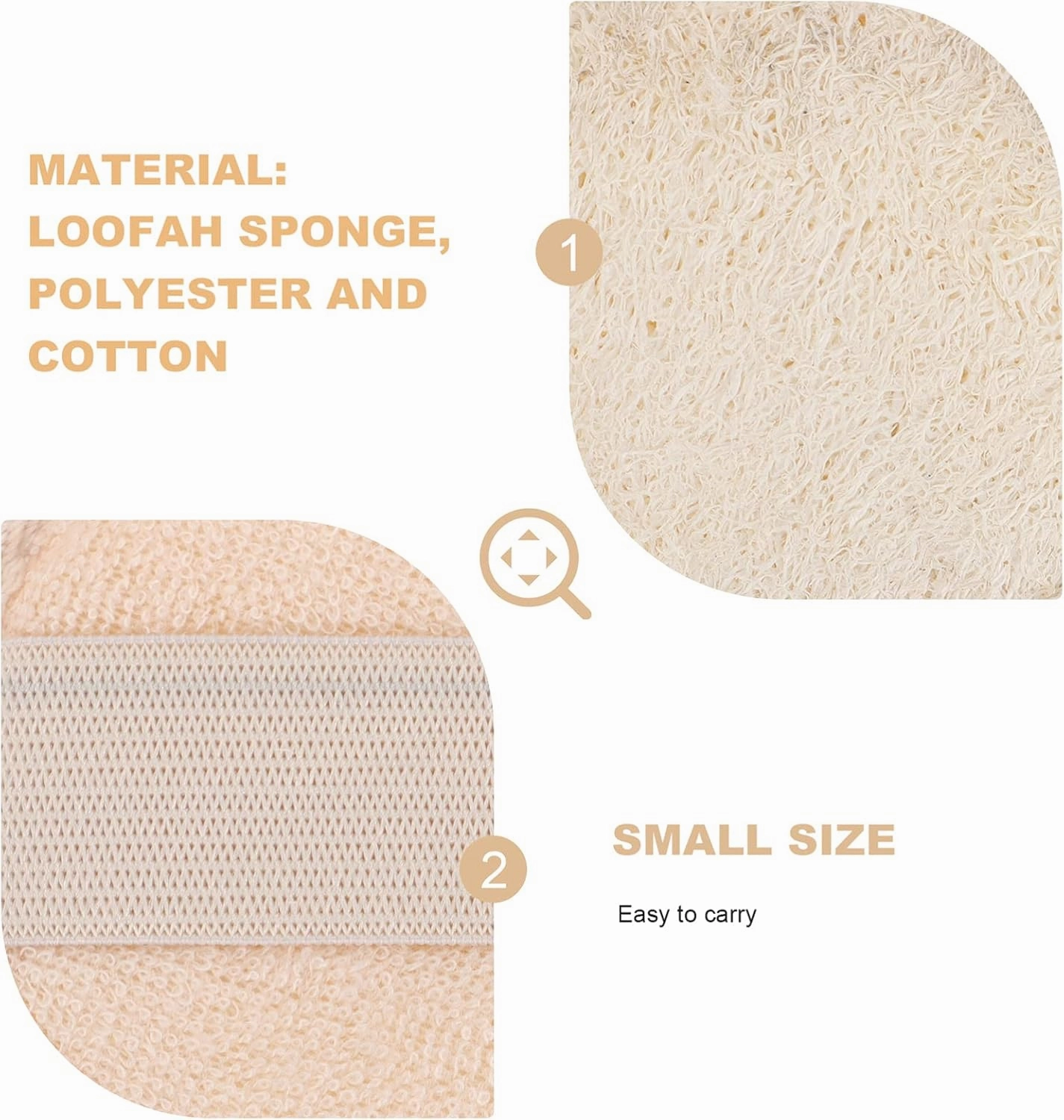 Healifty 3sets Loofah Facial Cleaning Pads Soft Exfoliating Cleansing for Women Natural Skin-Friendly Design for Deep Cleaning and Smooth Skin for Showers and Baths