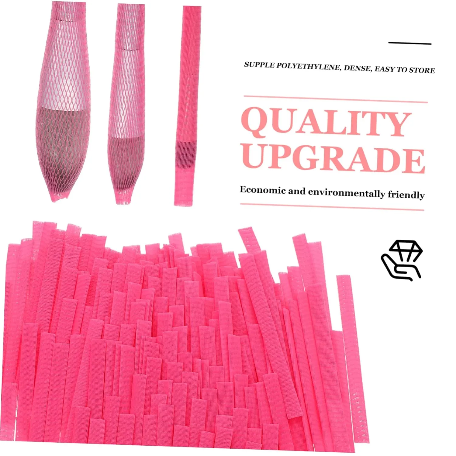 Hemoton 300 Pcs 150-piece Labeled Makeup Brush Set Pe Mesh Protective Covers for Makeup Brushes Mesh Covers for Travel
