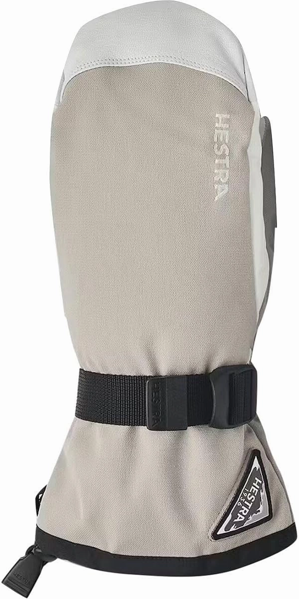 Hestra Unisex Powder Gauntlet Mitt, Windproof, Leather Everyday Winter Wear, Alpine Skiing Mitten for Men & Women