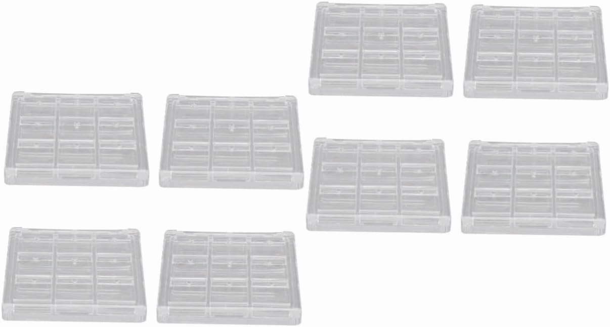 Homoyoyo 2sets Organizer Box Dividers for Makeup 4-piece Eye Shadow Palette Organizer Portable Cosmetics Storage Container 4pcs*2