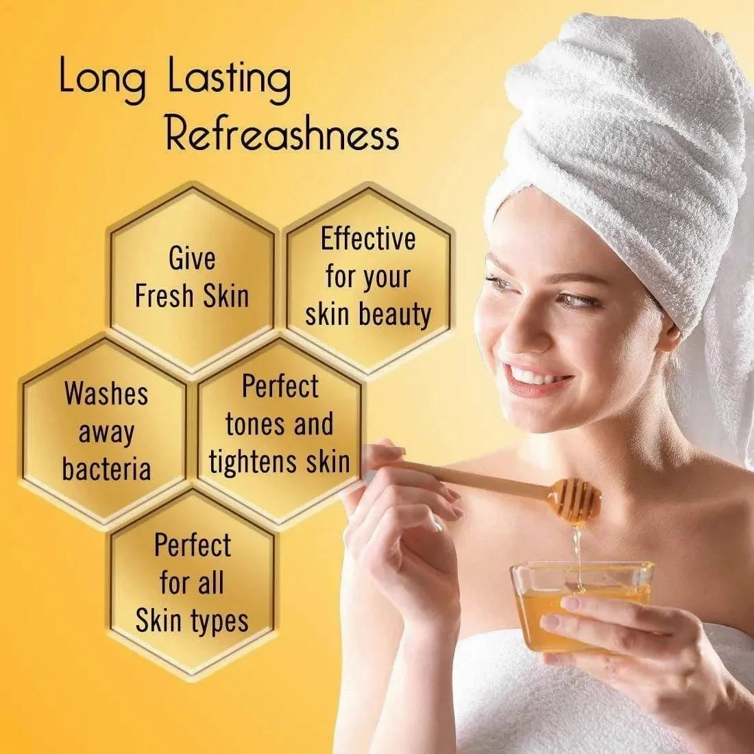 Honey Bodywash Enriched with Honey, Shower Gel with Skin Conditioner for All Skin Types