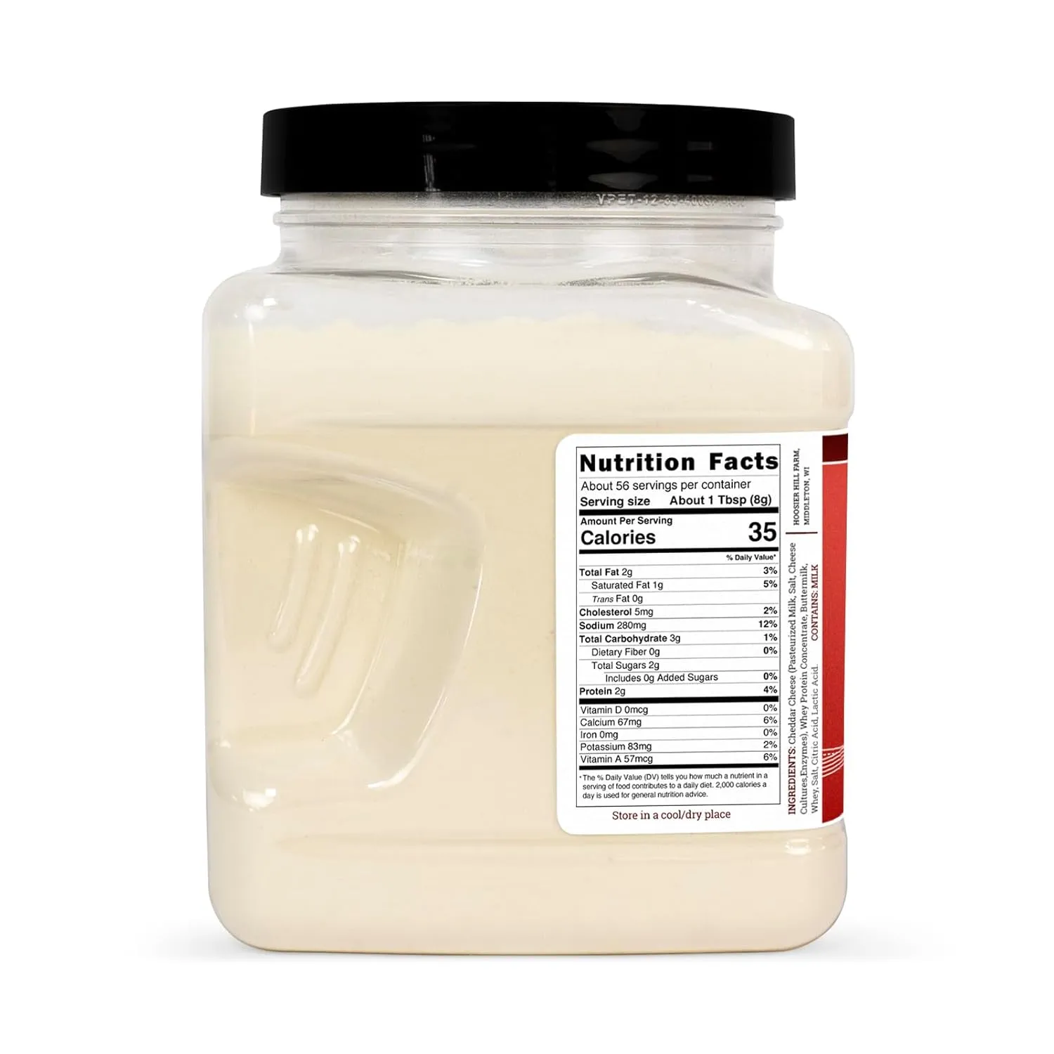 Hoosier Hill Farm White Cheddar Cheese Powder, 1LB (Pack of 1)