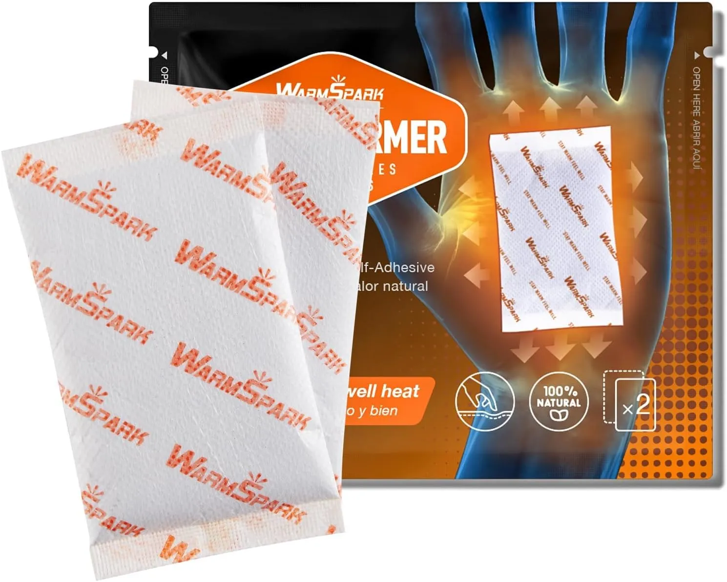Hot Hand Warmers - 80 Count - Hand Warmers Disposable Single Use Air Activated Heat Packs for Hands, Toes and Body - Up to 12 Hours of Heat