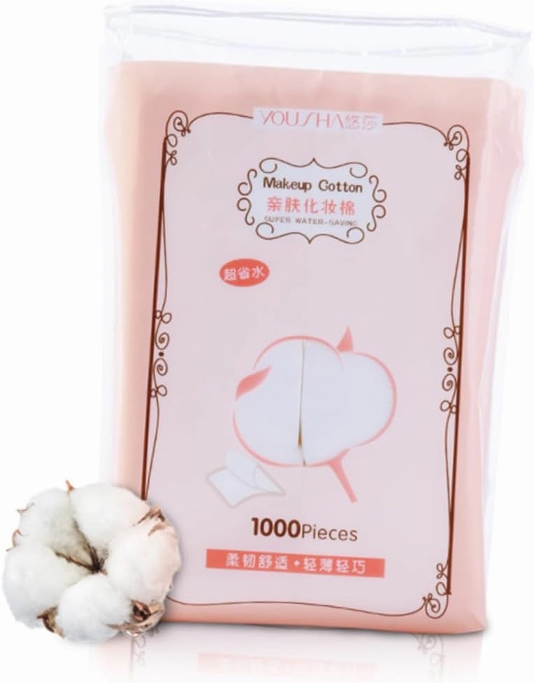 Housoutil 3000pcs Ultra-Thin Makeup Cotton Pads Soft Disposable Facial Remover Cotton for Makeup Removal Skin Care Lightweight for Home Salon Use