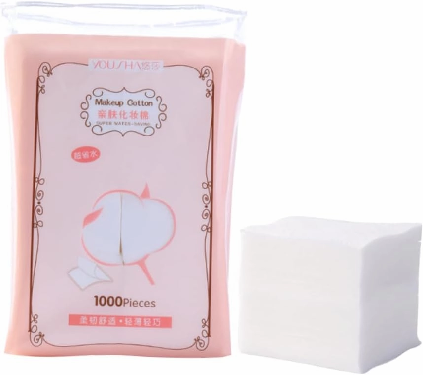 Housoutil 3000pcs Ultra-Thin Makeup Cotton Pads Soft Disposable Facial Remover Cotton for Makeup Removal Skin Care Lightweight for Home Salon Use