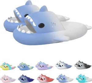 Hrtesus Sharklas Originales Kids, Sharklas Originales Para Niños, Kids Shark Slides, Shark Slippers for Boys Girls, Soft, Non-Slip