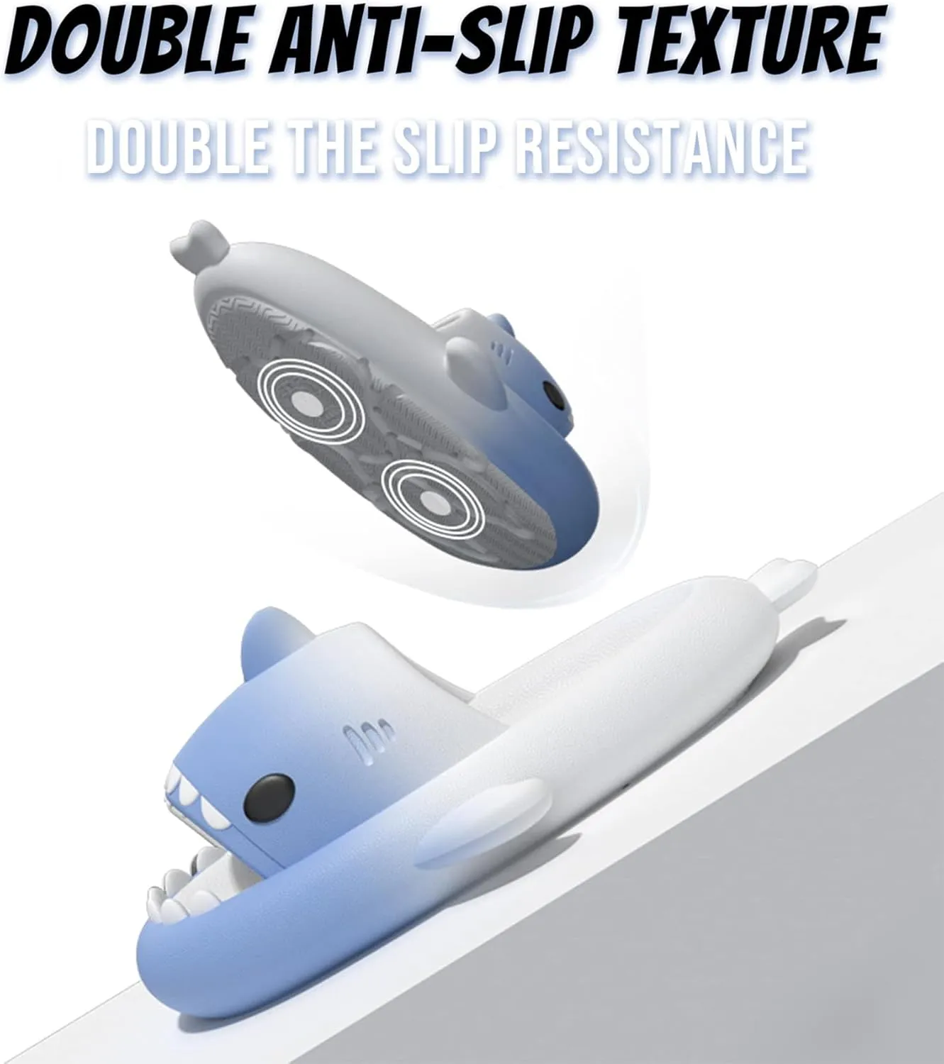 Hrtesus Sharklas Originales Kids, Sharklas Originales Para Niños, Kids Shark Slides, Shark Slippers for Boys Girls, Soft, Non-Slip