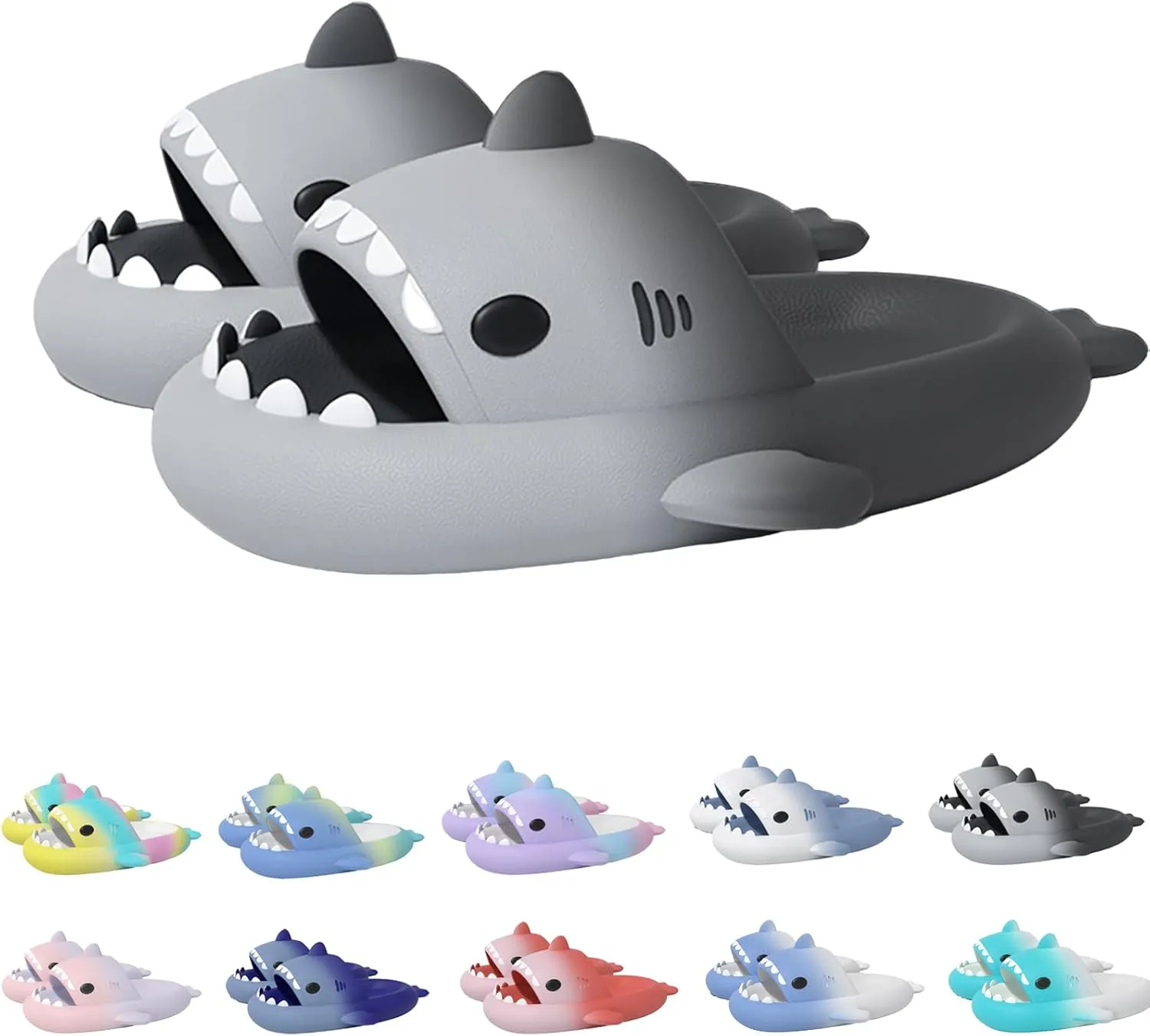 Hrtesus Sharklas Originales Kids, Sharklas Originales Para Niños, Kids Shark Slides, Shark Slippers for Boys Girls, Soft, Non-Slip