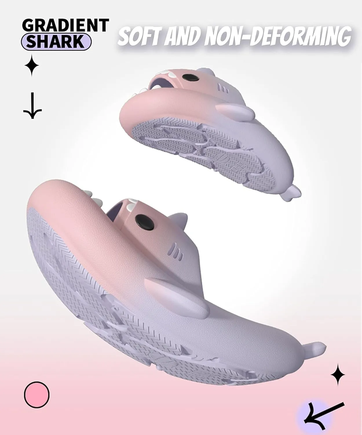 Hrtesus Sharklas Originales Kids, Sharklas Originales Para Niños, Kids Shark Slides, Shark Slippers for Boys Girls, Soft, Non-Slip