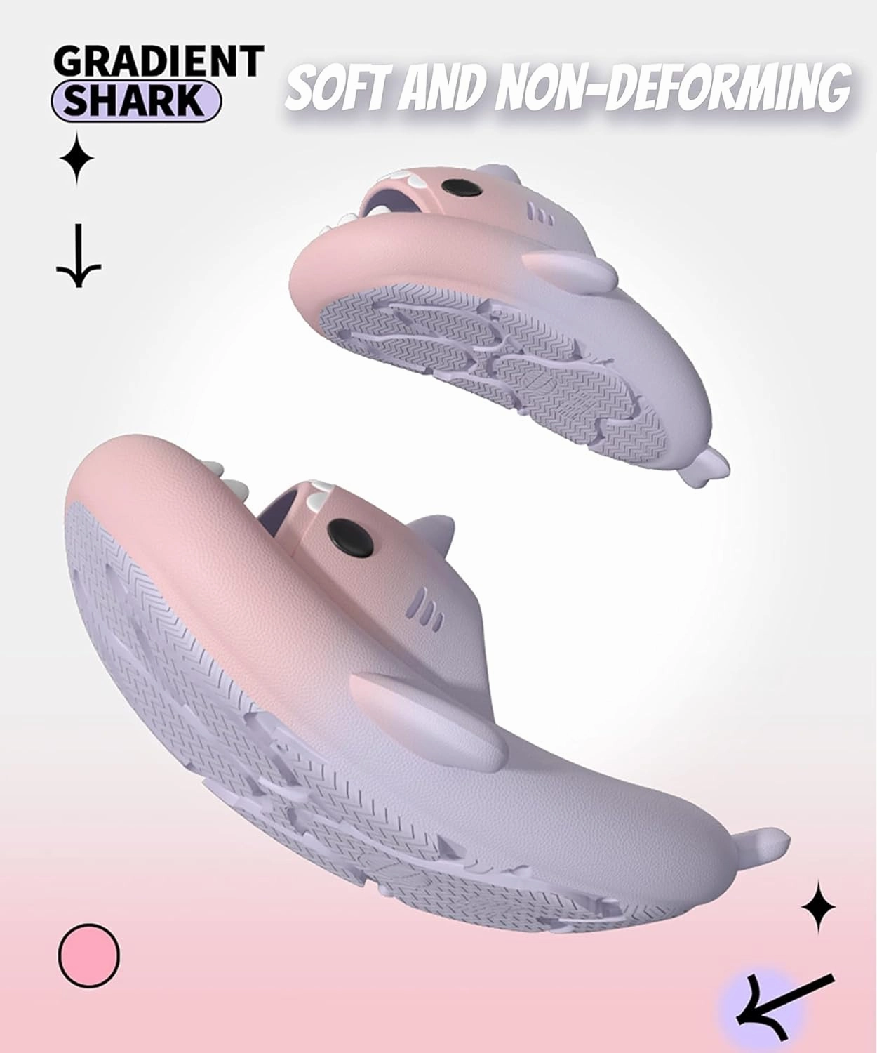 Hrtesus Sharklas Originales Kids, Sharklas Originales Para Niños, Kids Shark Slides, Shark Slippers for Boys Girls, Soft, Non-Slip