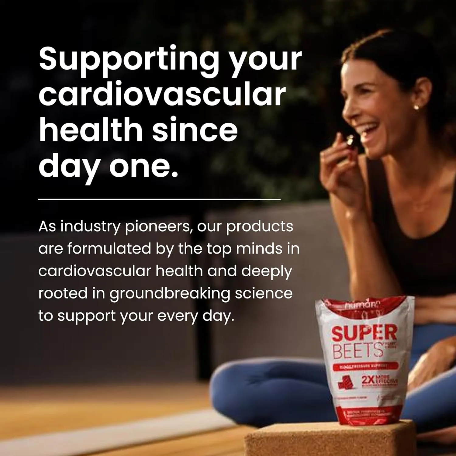 humanN SuperBeets Heart Chews, Nitric Oxide and Blood Pressure Support, Grape Seed Extract & Non-GMO Beet Root Powder Energy Supplement, Pomegranate Berry Flavor, 60 Count