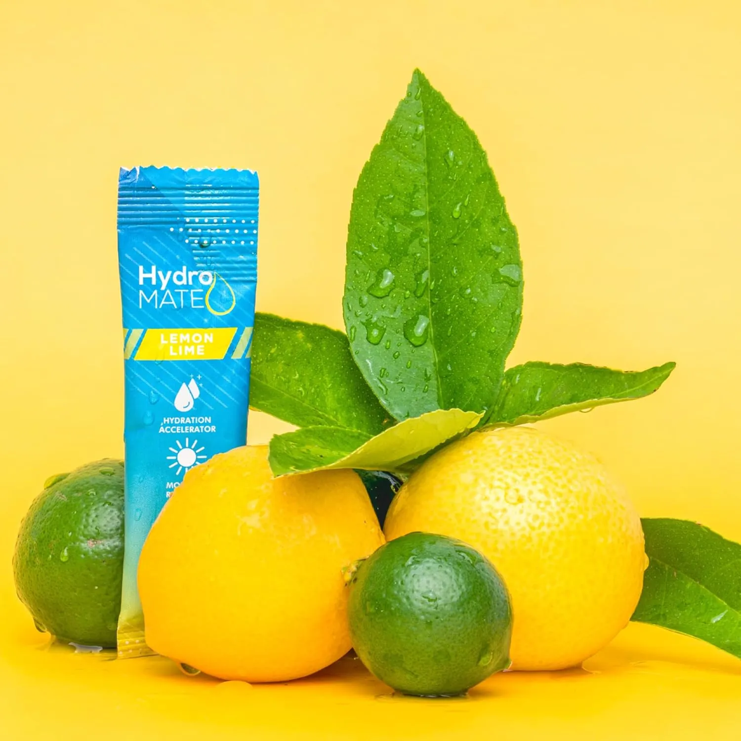 HydroMATE Electrolytes Powder Low Sugar - 30 Count Lemon Lime Instant Hydration Packets with Vitamin C to Boost Energy - Low Sugar Electrolytes Powder Packets to Support Hydration Fast Party Recovery