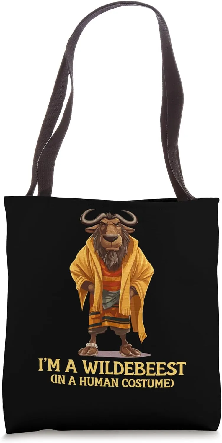 I'm A Wildebeest Funny Halloween Costume Gnu Tote Bag
