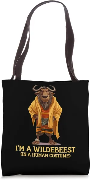 I'm A Wildebeest Funny Halloween Costume Gnu Tote Bag