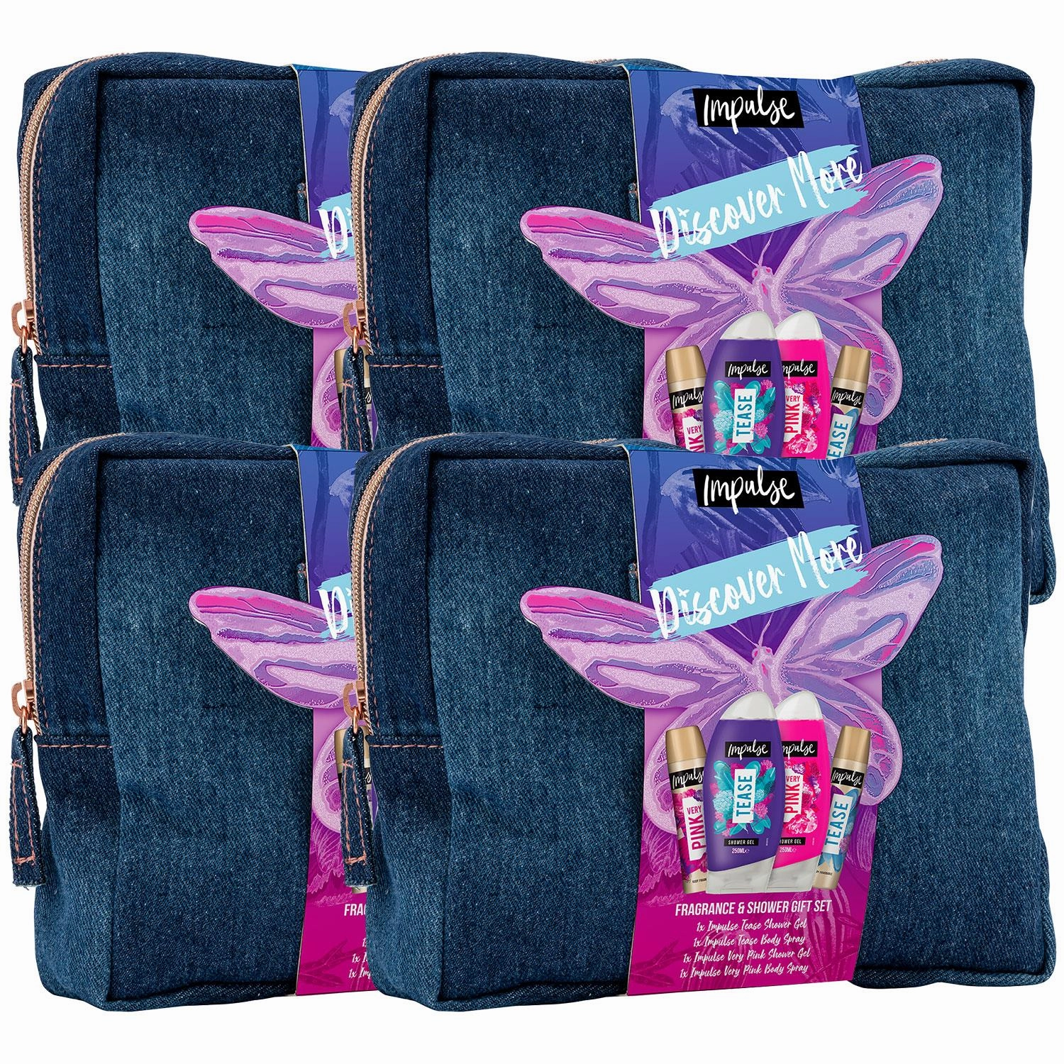 Impulse Discover More Beauty Bag Shower Fragrance 4pcs Gift Set For Her