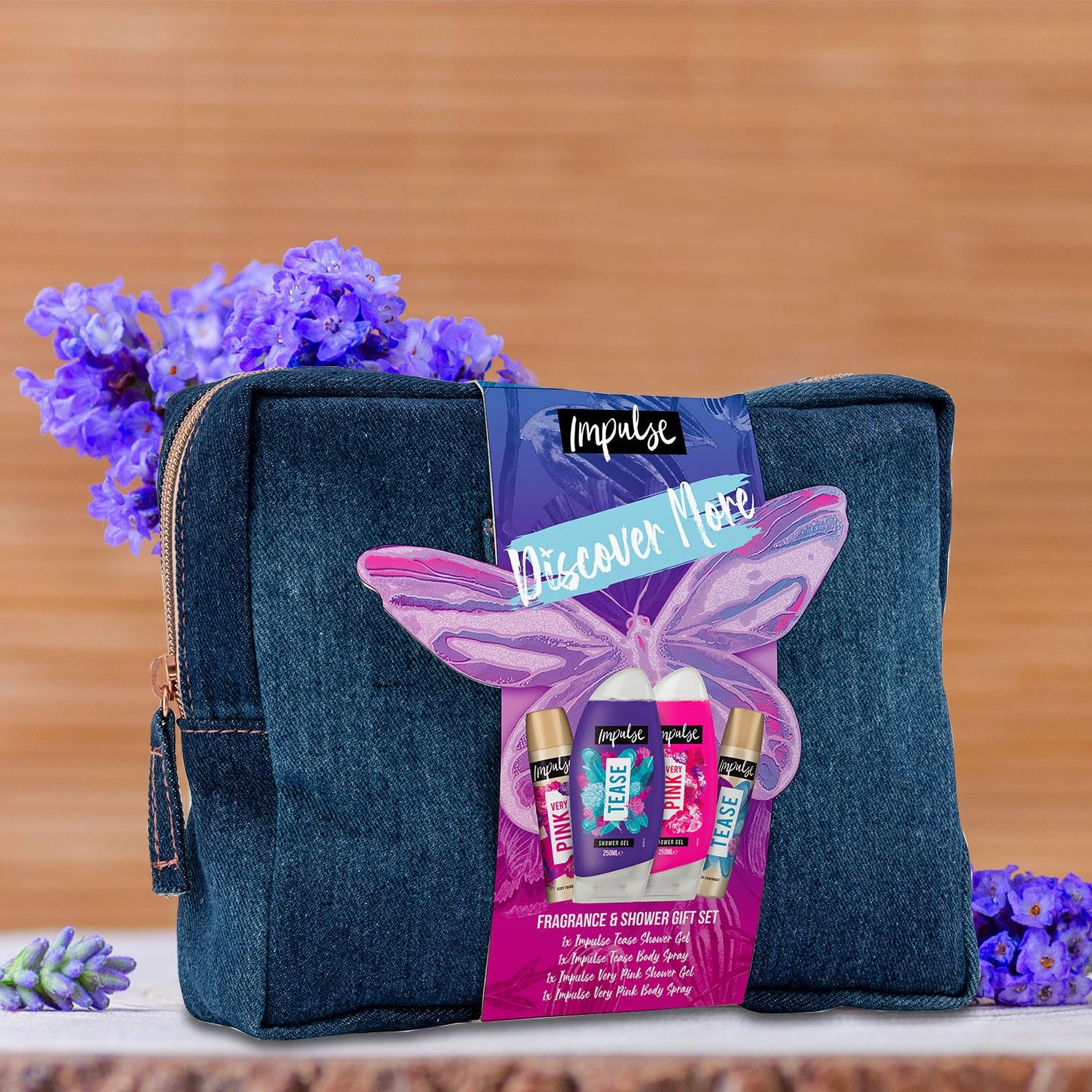 Impulse Discover More Beauty Bag Shower Fragrance 4pcs Gift Set For Her