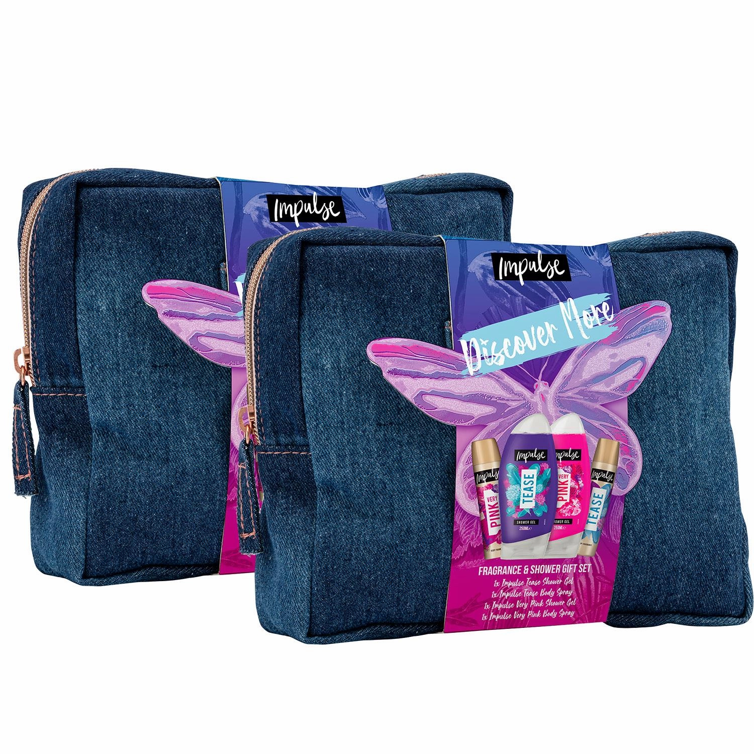 Impulse Discover More Beauty Bag Shower Fragrance 4pcs Gift Set For Her