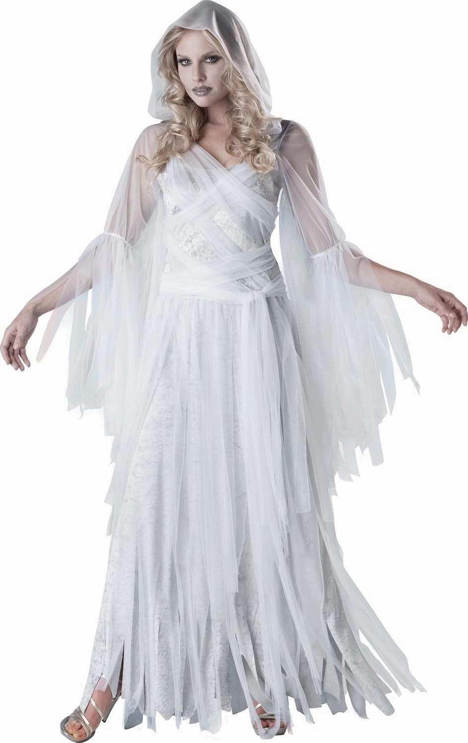 InCharacter Costumes Women's Haunting Beauty Ghost Costume, White/Grey, Small
