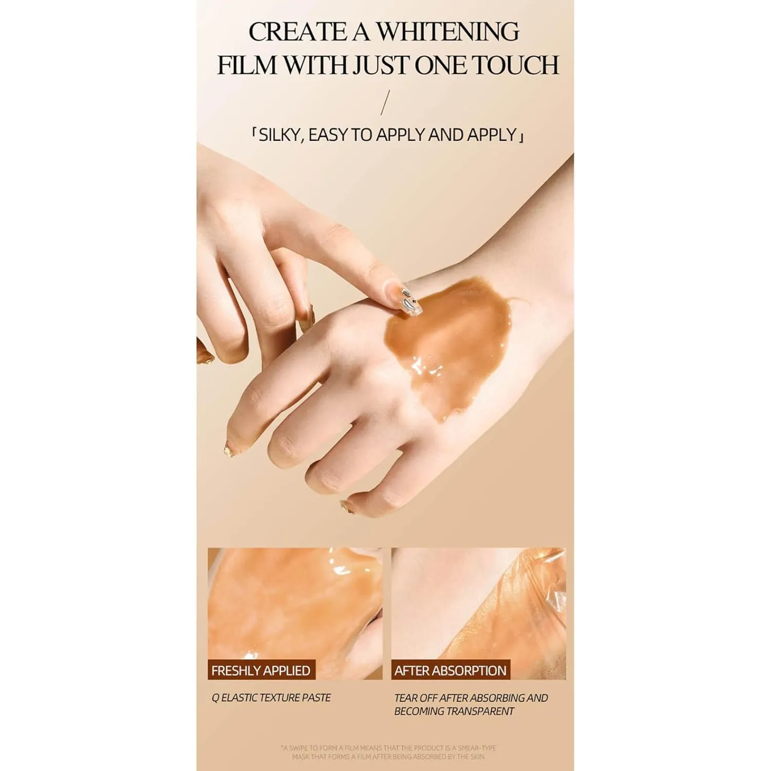 Instant Glow Brightening Facial Mask 1 Piece Hydrating Moisturizing for Women Girls Skin Care Rejuvenating Radiance Brown One Size