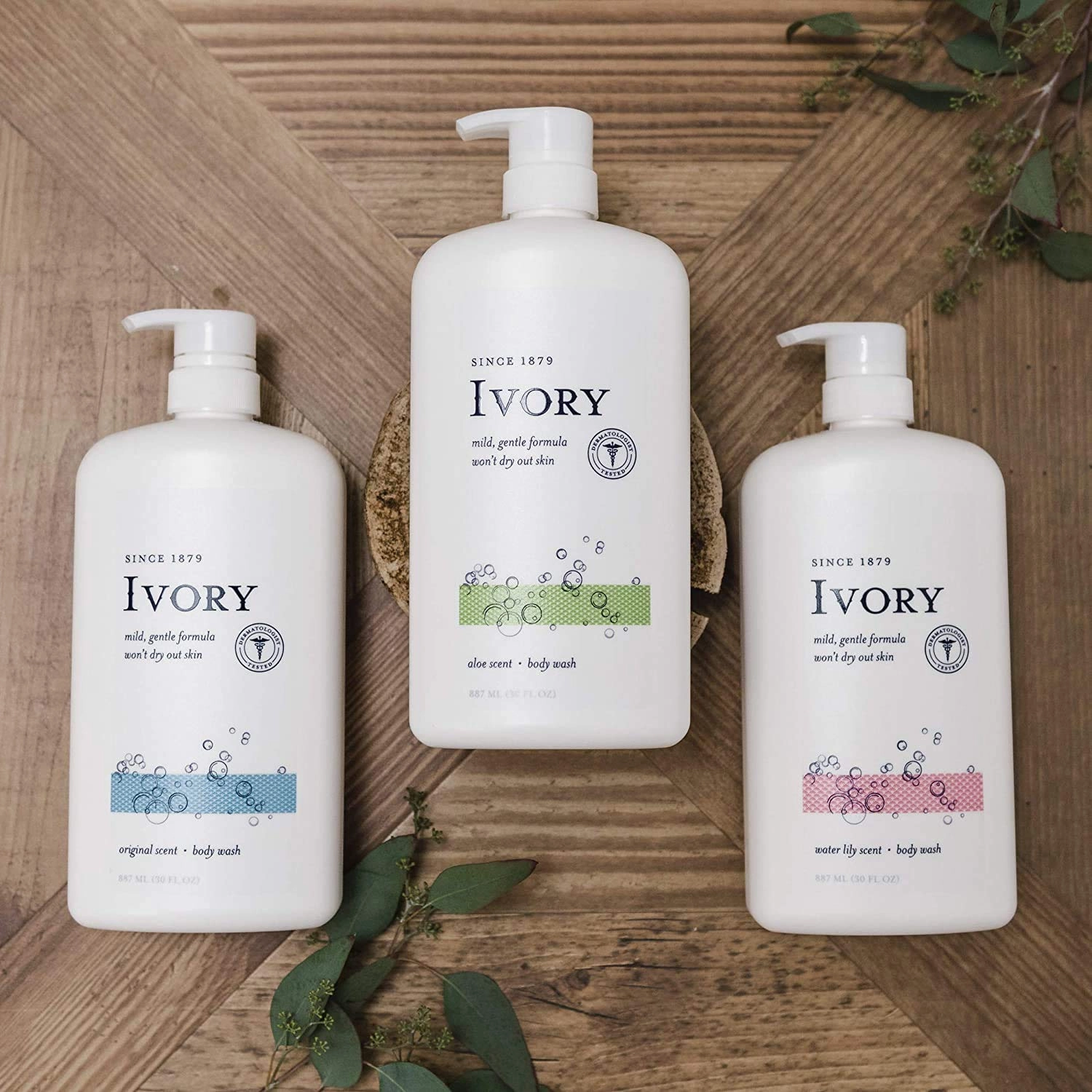 Ivory Body Wash - Ivory Clean Body Wash Pump Original with body pump. Ivory soap pamper yourself with this moisturizing body wash pump with 35 Fl. Oz. each with shower loofah 2Pack (Sensitive Skin)