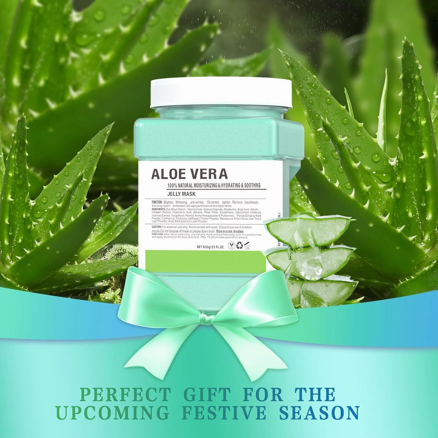 Jelly Face Mask,Aloe Vera Moisturizing Jelly Mask Powder for Facials,Professional Peel Off Peel Off Hydro Face Mask Powder for Fight Fine Lines, Face Mask Skin Care, DIY SPA 23 FL OZ
