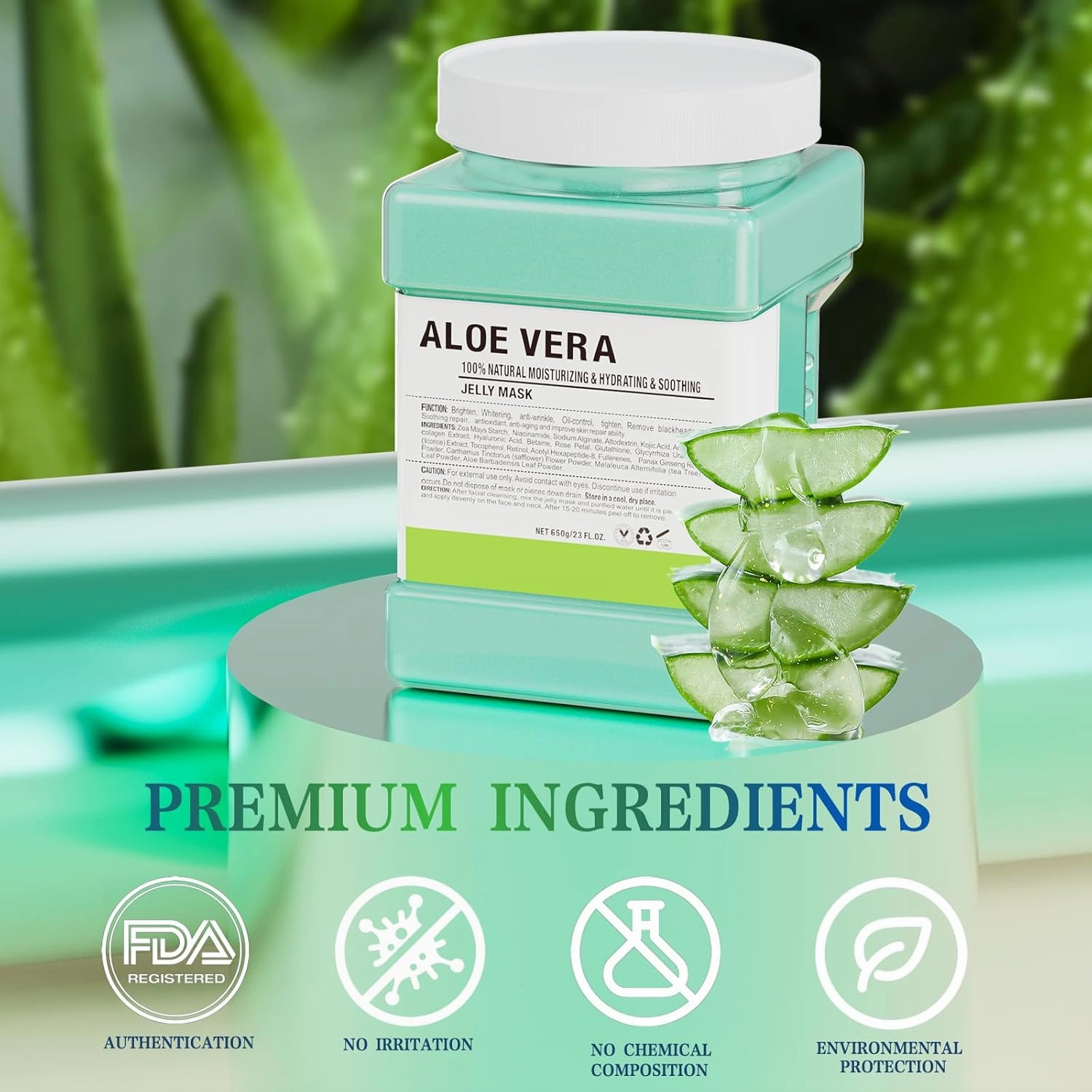 Jelly Face Mask,Aloe Vera Moisturizing Jelly Mask Powder for Facials,Professional Peel Off Peel Off Hydro Face Mask Powder for Fight Fine Lines, Face Mask Skin Care, DIY SPA 23 FL OZ