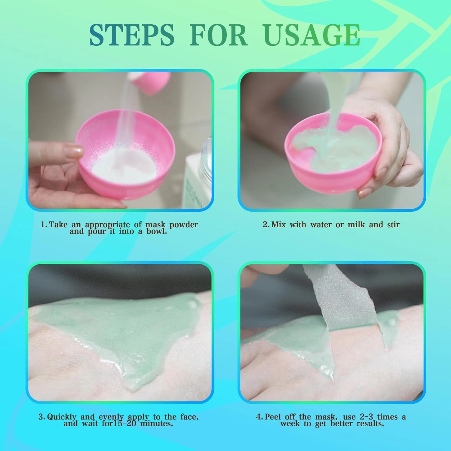 Jelly Face Mask,Aloe Vera Moisturizing Jelly Mask Powder for Facials,Professional Peel Off Peel Off Hydro Face Mask Powder for Fight Fine Lines, Face Mask Skin Care, DIY SPA 23 FL OZ