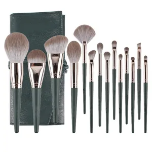 JSEIAJB Makeup brush set 14 pieces of powder powder blusher repair brush, complete set of beauty tools,