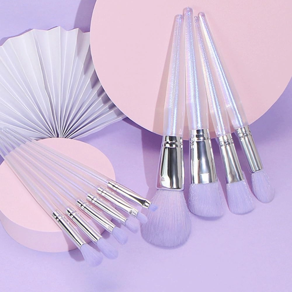 JSEIAJB 10 pieces of makeup brush set, full set of eye shadow brushes, acrylic belt packaging