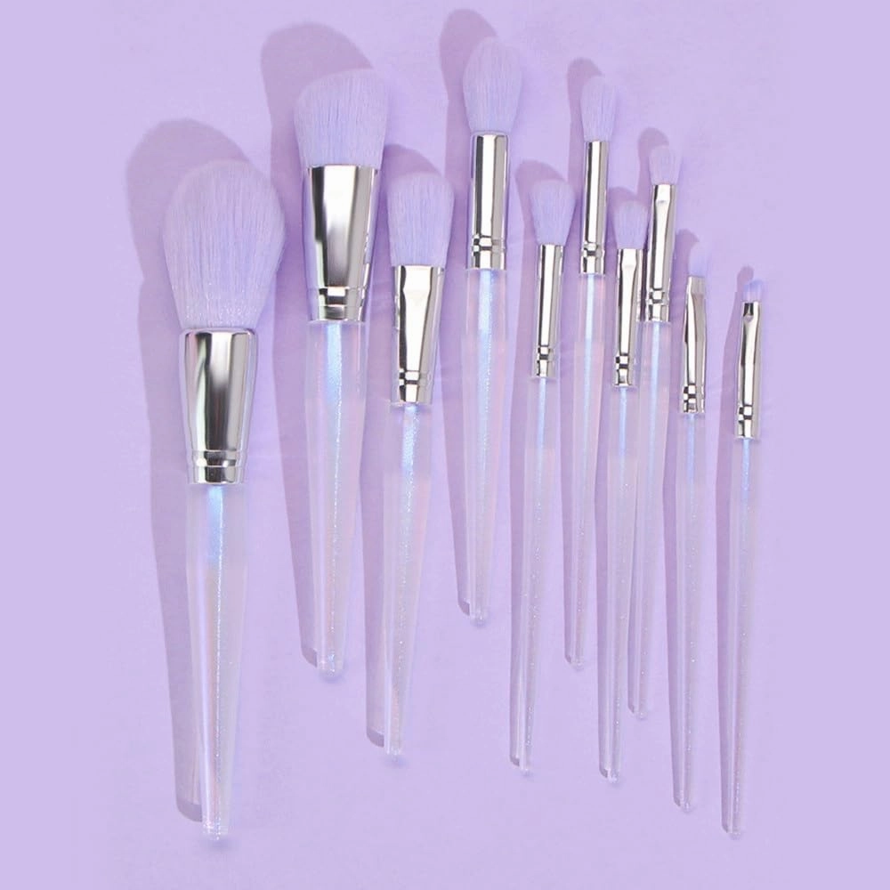JSEIAJB 10 pieces of makeup brush set, full set of eye shadow brushes, acrylic belt packaging