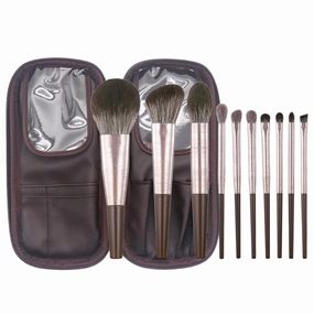 JSEIAJB 10 pieces of makeup brush set huge soft powder powder blusher eye shadow brush full set of beauty makeup brush