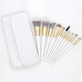 JSEIAJB 10 pieces of makeup brush set powder eye shadow brush soft hair beauty tools(E)