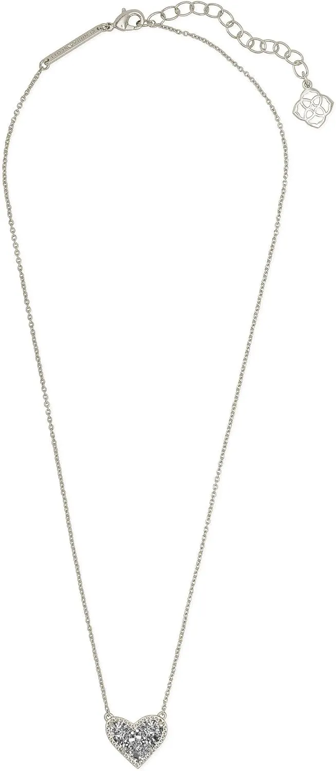 Kendra Scott Ari Heart Adjustable Length Pendant Necklace for Women, Fashion Jewelry