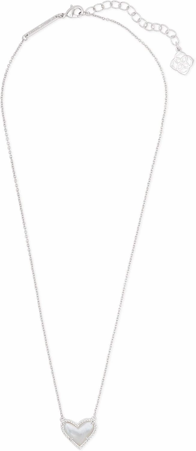 Kendra Scott Ari Heart Adjustable Length Pendant Necklace for Women, Fashion Jewelry