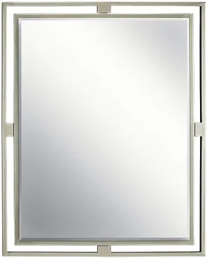 Kichler Hendrik 30" Rectangular Mirror in Brushed Nickel