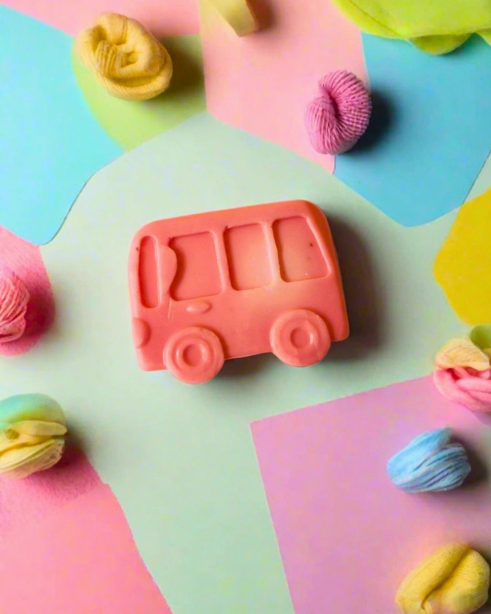 Kids Bus Shaped Shea Butter Soap Bar 100 gm