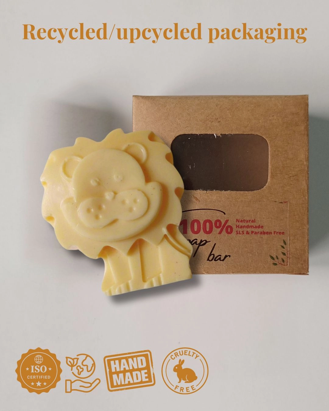 Kids Lion Shaped Shea Butter Soap- 100 gm