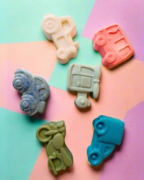 Kids Vehicle Shaped Shea Butter Soap Bar- Set of 4 Soaps