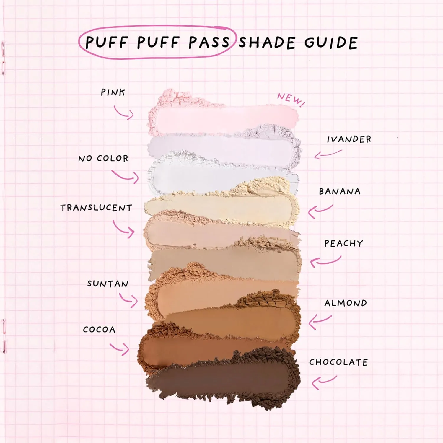 Kimchi Chic Beauty Puff Puff Pass Set and Bake Setting Powder for Makeup, Extra Fluffy Loose Face Powder Poof, Soft Natural Face Makeup for Uneven Skin Tone, 05 Suntan