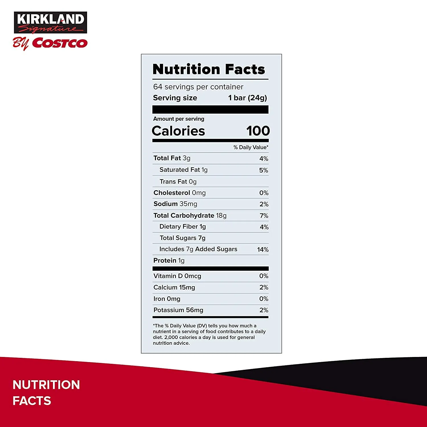Kirkland Signature Soft & Chewy Chocolate Chips Granola Bars, 54.4 oz