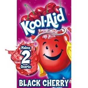 Kool-Aid Black Cherry Unsweetened Soft Drink Mix, 0.13-Ounce Packets (Pack of 192)