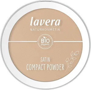 lavera Satin Compact Powder -Tanned 03- nude - Almond Oil & Rice Powder - Vegan - Mattifying - Long-Lasting - Velvety Texture 0.32 Fl Oz